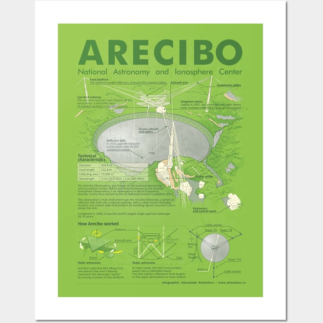 Arecibo infographic Posters and Art Prints Wall Art by Rover